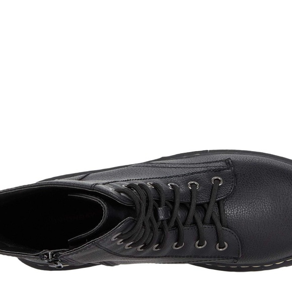 Black Leather Lace-up Combat Boots — Brand New! - Picture 2 of 5